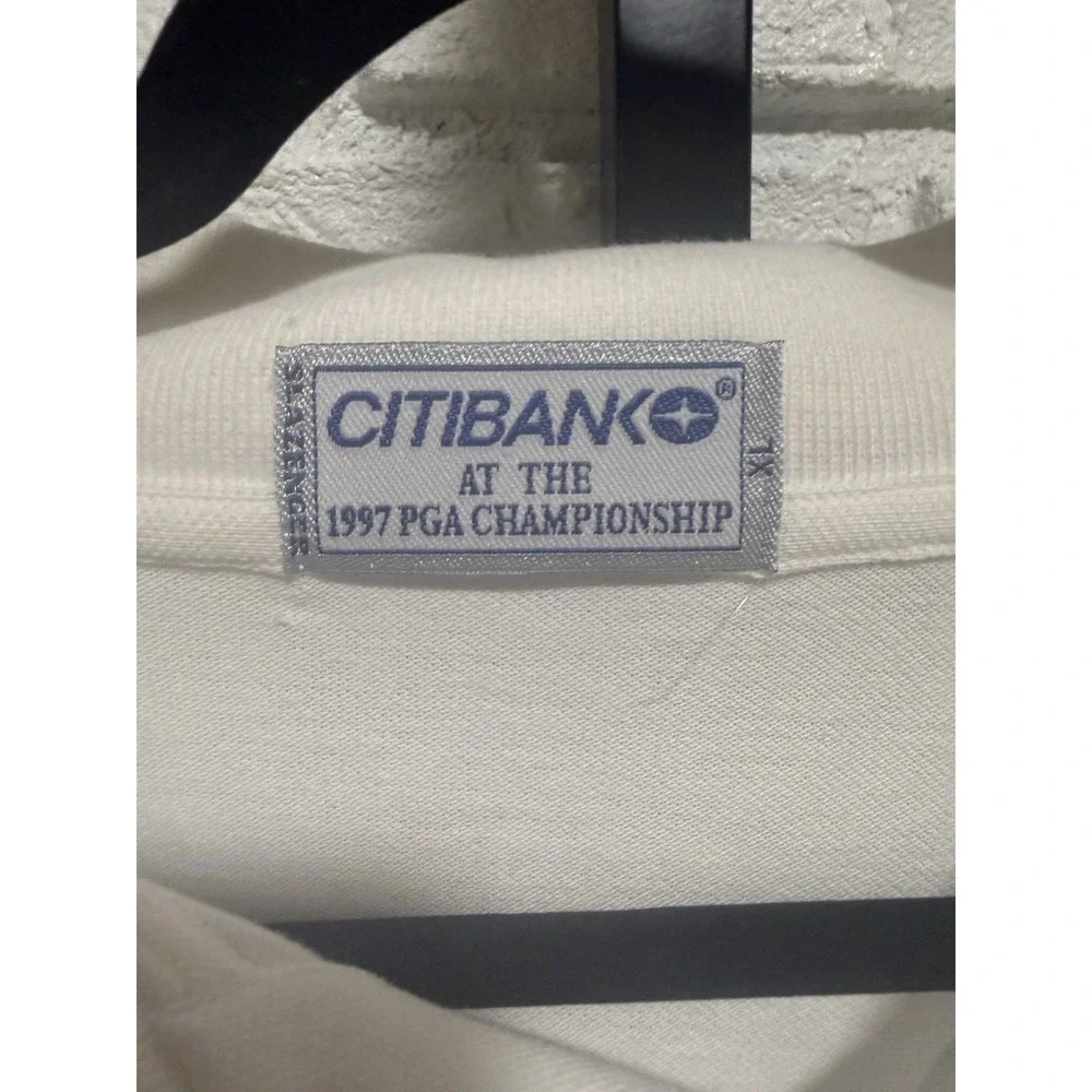 NWT 1997 PGA Championship Winged Foot Citibank Golf Polo Shirt XL White Vintage - Picture 6 of 11